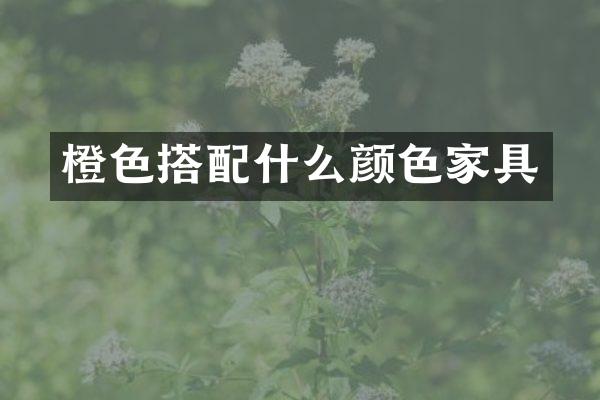 橙色搭配什么颜色家具