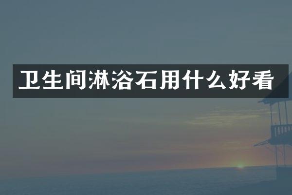 卫生间淋浴石用什么好看