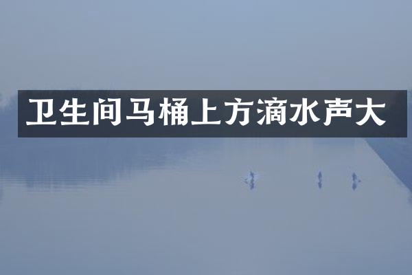 卫生间马桶上方滴水声大