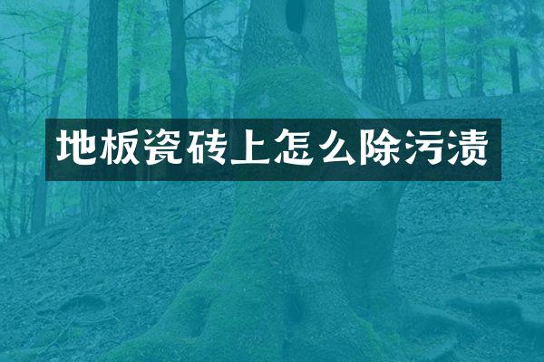 地板瓷砖上怎么除污渍