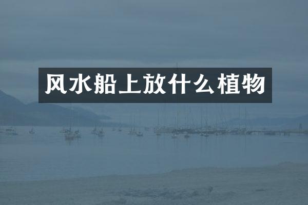 风水船上放什么植物