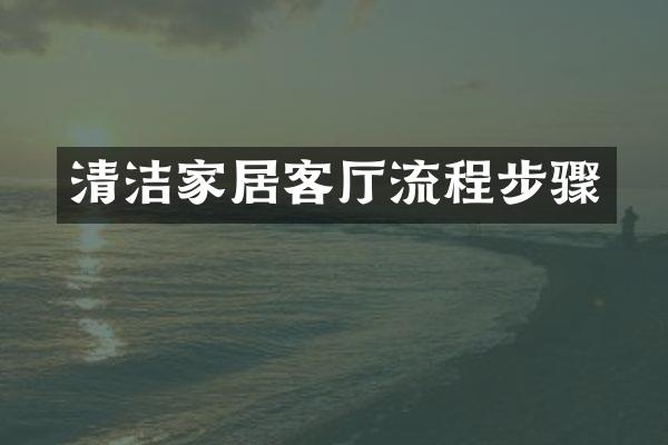 清洁家居客厅流程步骤