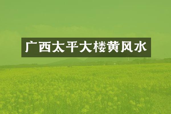 广西太平大楼黄风水