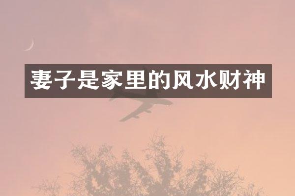 妻子是家里的风水财神