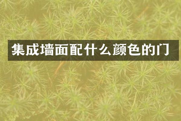 集成墙面配什么颜色的门