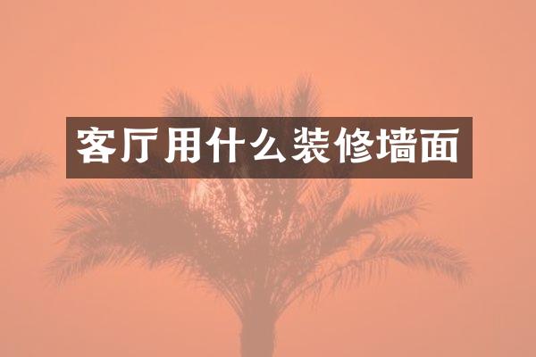 客厅用什么装修墙面
