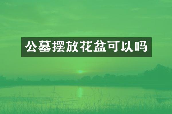 公墓摆放花盆可以吗