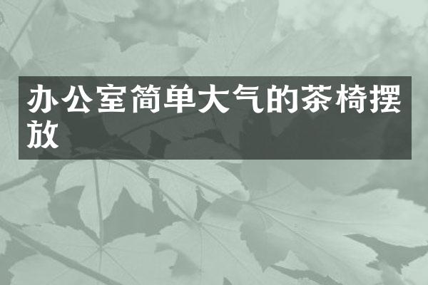 办公室简单大气的茶椅摆放