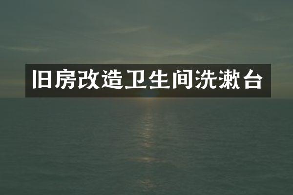 旧房改造卫生间洗漱台