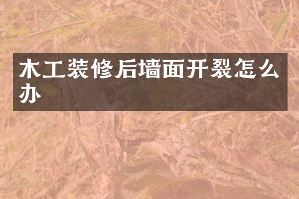 木工装修后墙面开裂怎么办