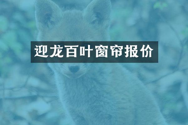 迎龙百叶窗帘报价
