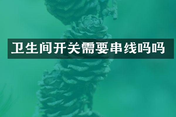 卫生间开关需要串线吗吗