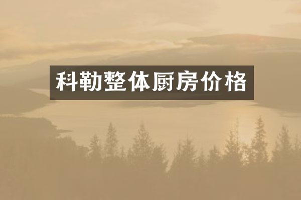 科勒整体厨房价格