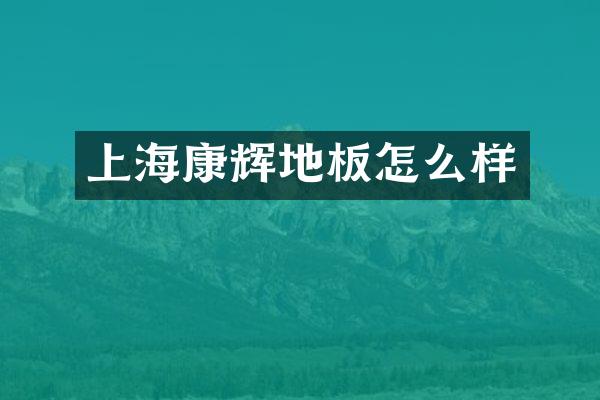 上海康辉地板怎么样