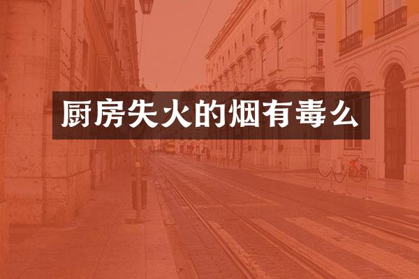 厨房失火的烟有毒么