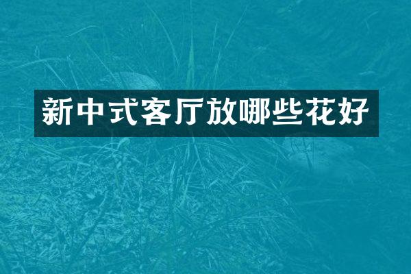 新中式客厅放哪些花好