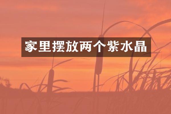 家里摆放两个紫水晶