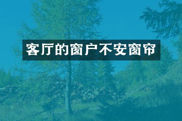 客厅的窗户不安窗帘