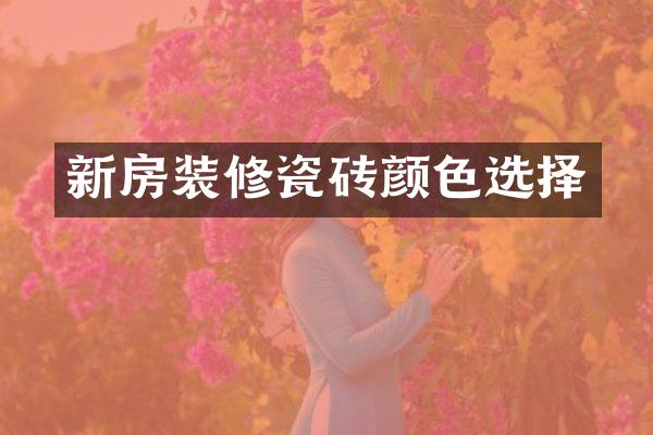新房装修瓷砖颜色选择
