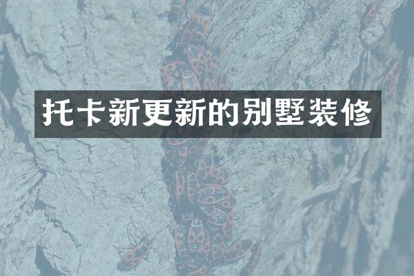 托卡新更新的别墅装修