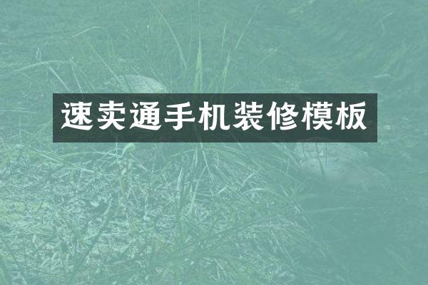 速卖通手机装修模板