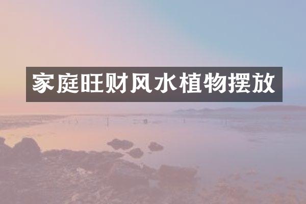 家庭旺财风水植物摆放