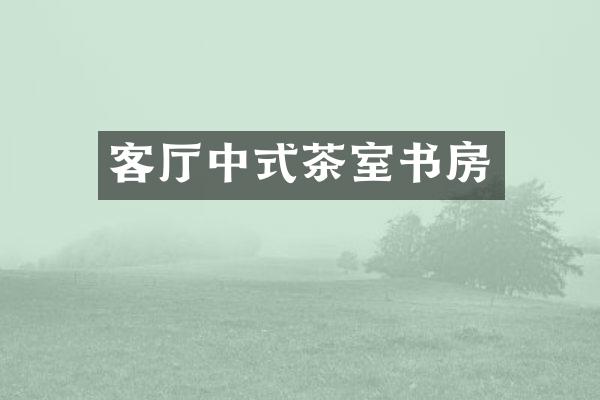 客厅中式茶室书房