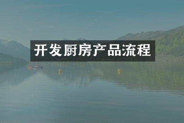 开发厨房产品流程