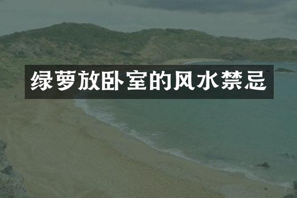 绿萝放卧室的风水禁忌