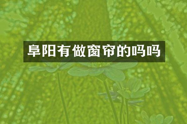 阜阳有做窗帘的吗吗