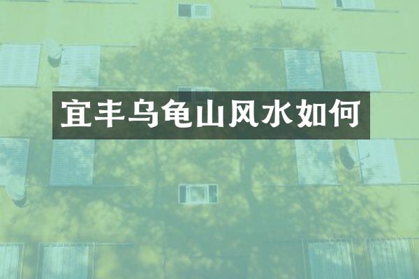 宜丰乌龟山风水如何