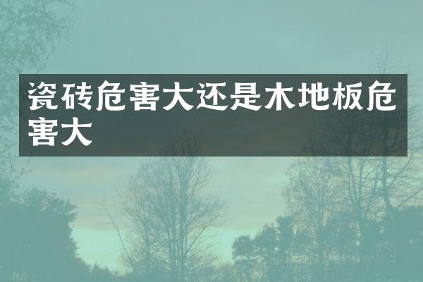瓷砖危害大还是木地板危害大
