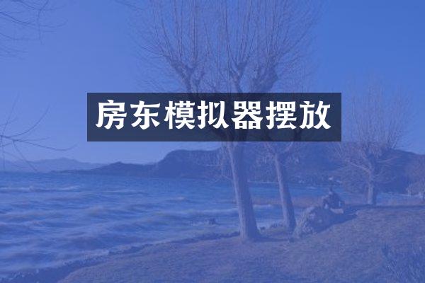 房东模拟器摆放