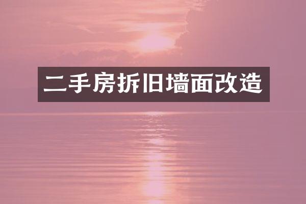 二手房拆旧墙面改造