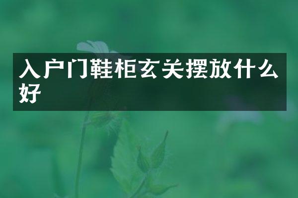 入户门鞋柜玄关摆放什么好