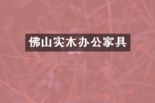 佛山实木办公家具