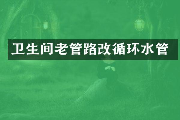 卫生间老管路改循环水管