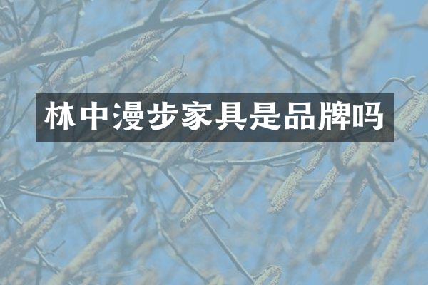 林中漫步家具是品牌吗