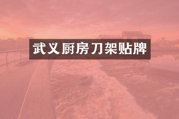 武义厨房刀架贴牌
