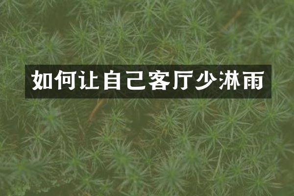 如何让自己客厅少淋雨