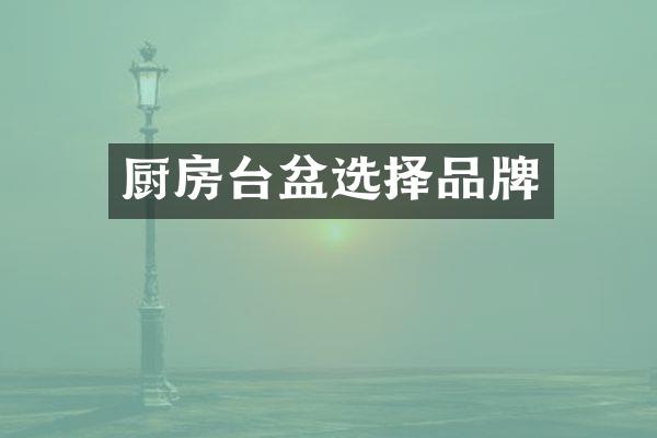 厨房台盆选择品牌