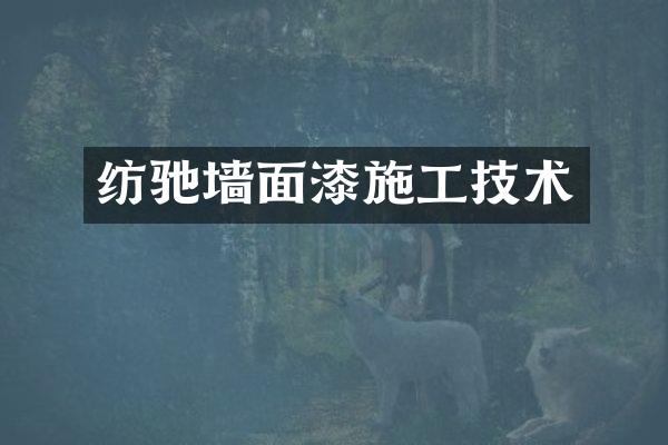 纺驰墙面漆施工技术