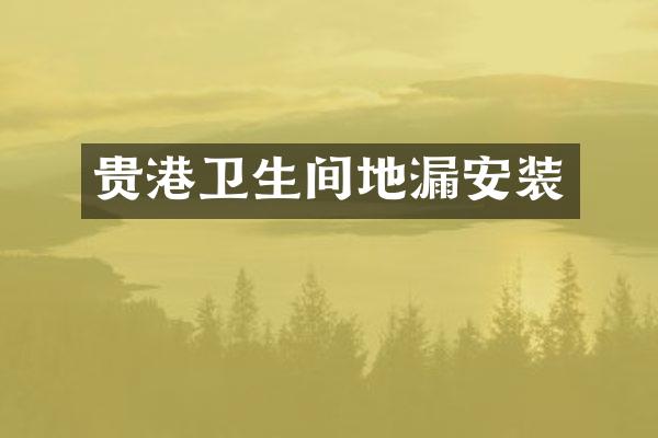 贵港卫生间地漏安装