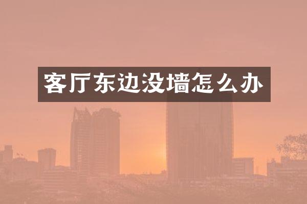 客厅东边没墙怎么办