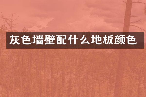 灰色墙壁配什么地板颜色