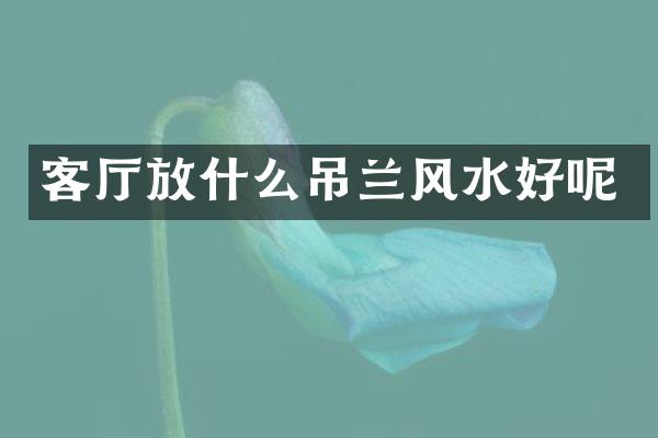 客厅放什么吊兰风水好呢