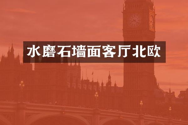 水磨石墙面客厅北欧