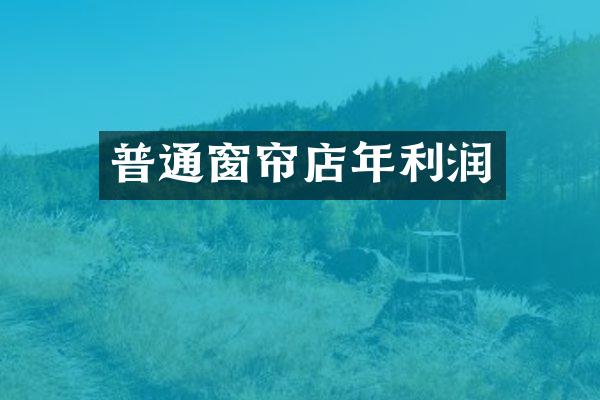 普通窗帘店年利润