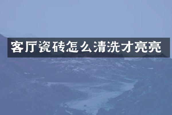 客厅瓷砖怎么清洗才亮亮