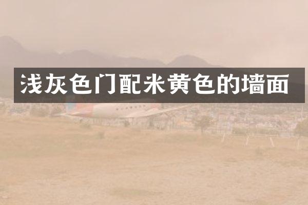 浅灰色门配米黄色的墙面